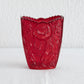 BROCKWITZ Rose Garden Ruby Red Glass Letter Vase Mollaris.com 