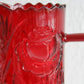 BROCKWITZ Rose Garden Ruby Red Glass Water Pitcher Mollaris.com 