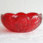 BROCKWITZ Rose Garden Ruby Red Large Glass Rose Bowl Mollaris.com 