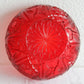 BROCKWITZ Rose Garden Ruby Red Large Glass Rose Bowl Mollaris.com 