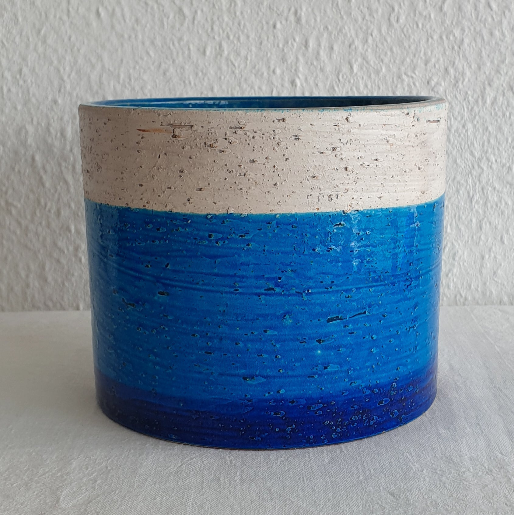Bitossi ALDO LONDI Blue Ceramic Flower Pot Mollaris.com 