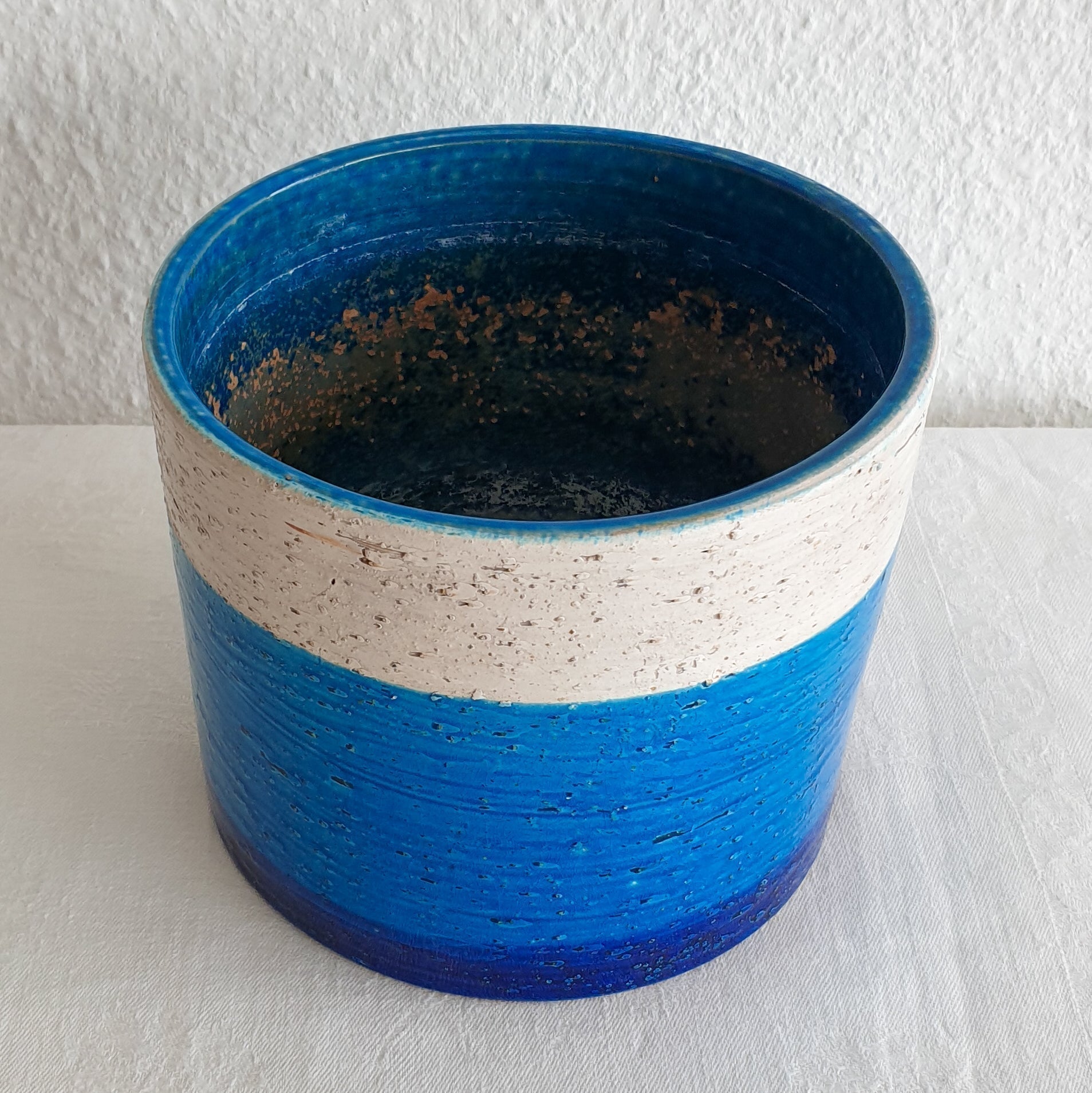 Bitossi ALDO LONDI Blue Ceramic Flower Pot Mollaris.com 