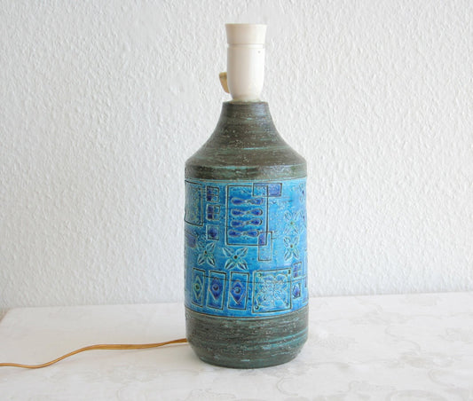 Bitossi ALDO LONDI Blue Ceramic Table Lamp Mollaris.com 