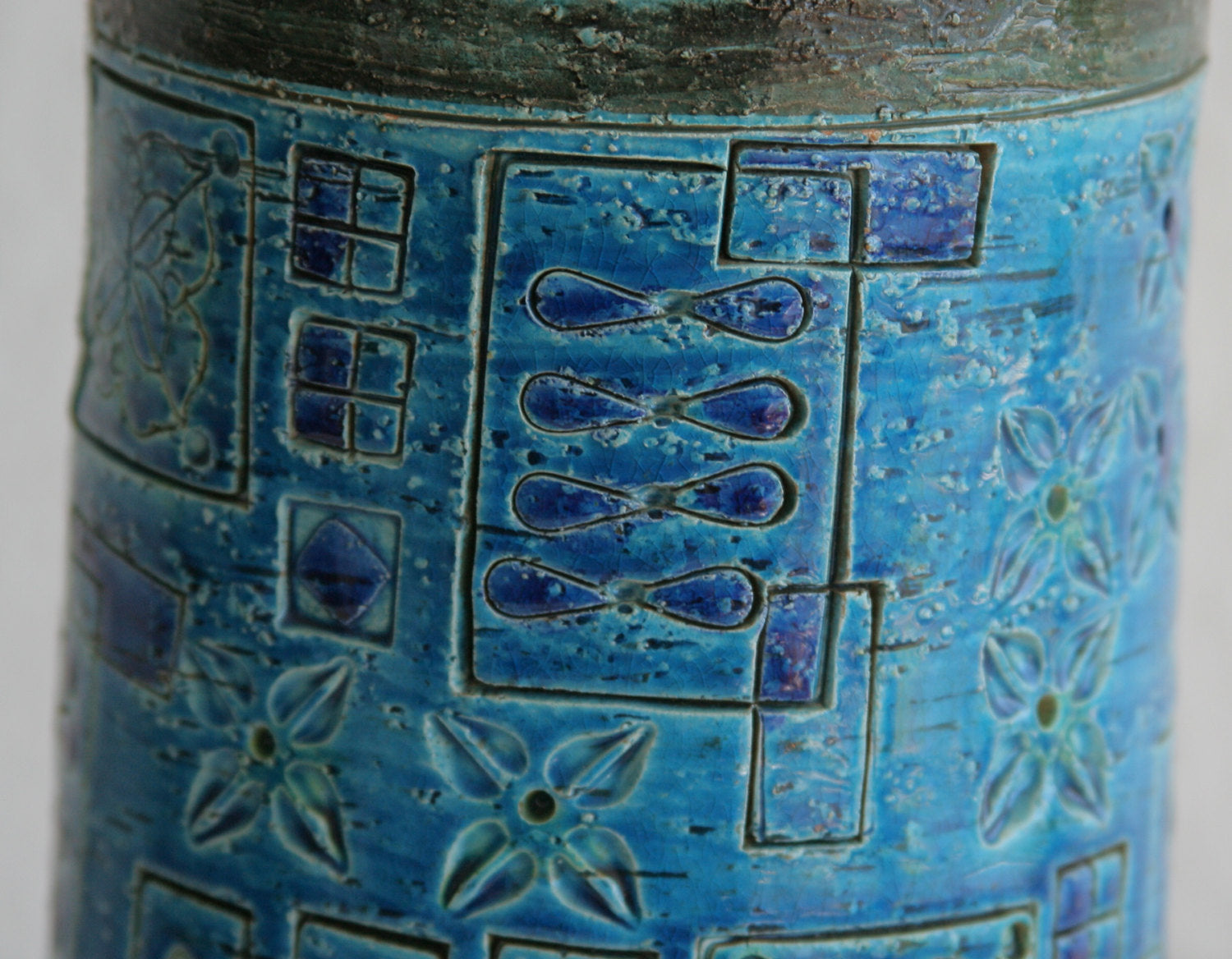 Bitossi ALDO LONDI Blue Ceramic Table Lamp Mollaris.com 