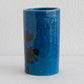Bitossi ALDO LONDI Blue Cylinder Abstract Decorated Ceramic Vase Mollaris.com 