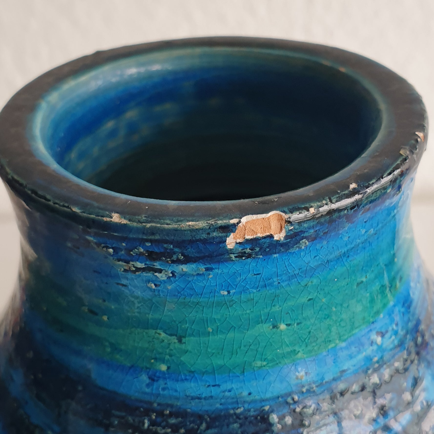 Bitossi ALDO LONDI Blue Rimini Large Ceramic Vase Mollaris.com 