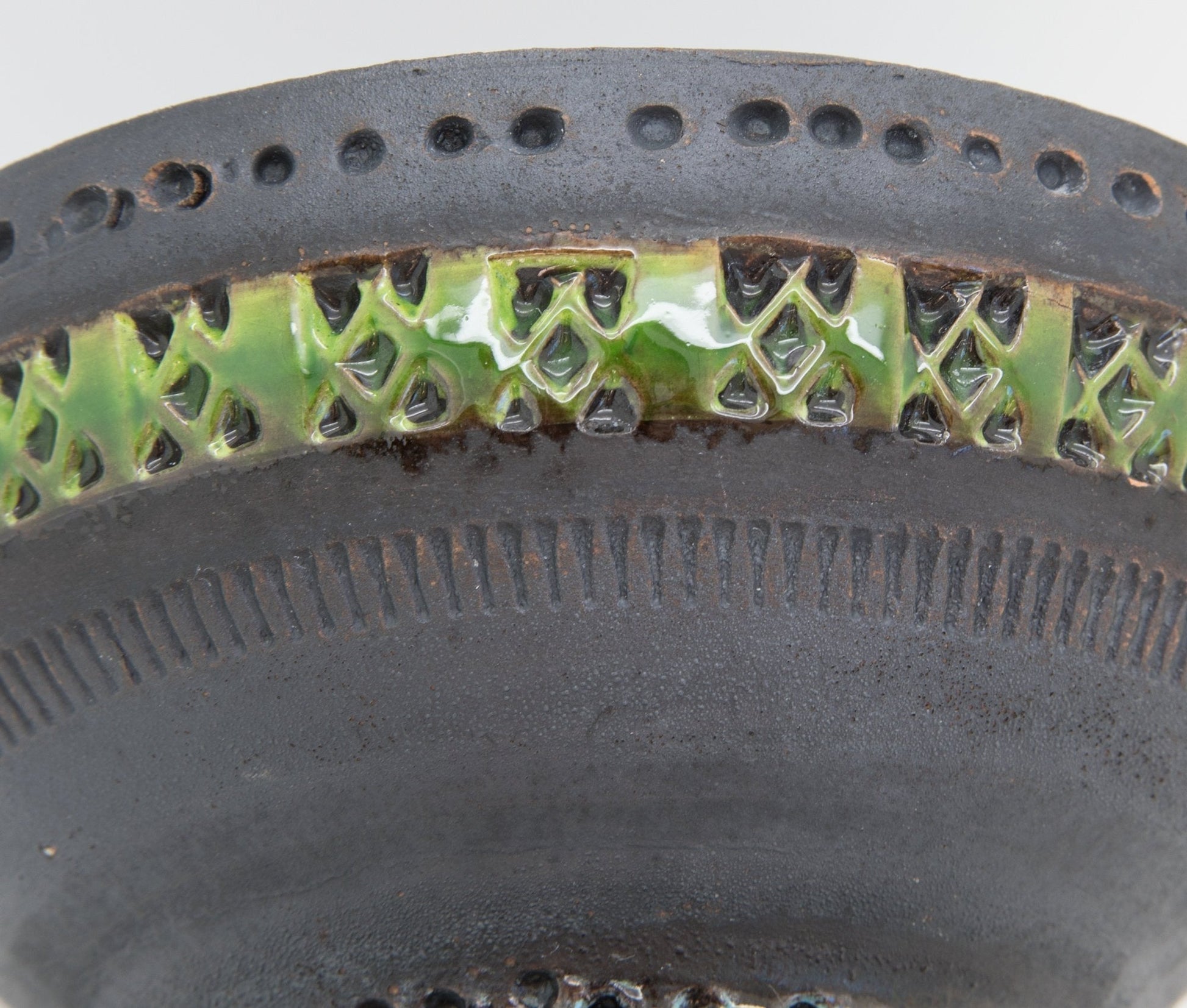 Bitossi ALDO LONDI Genovese Blue Green Ceramic Candlestick Mollaris.com 