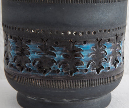 Bitossi ALDO LONDI Genovese Blue Green Ceramic Vase Mollaris.com 