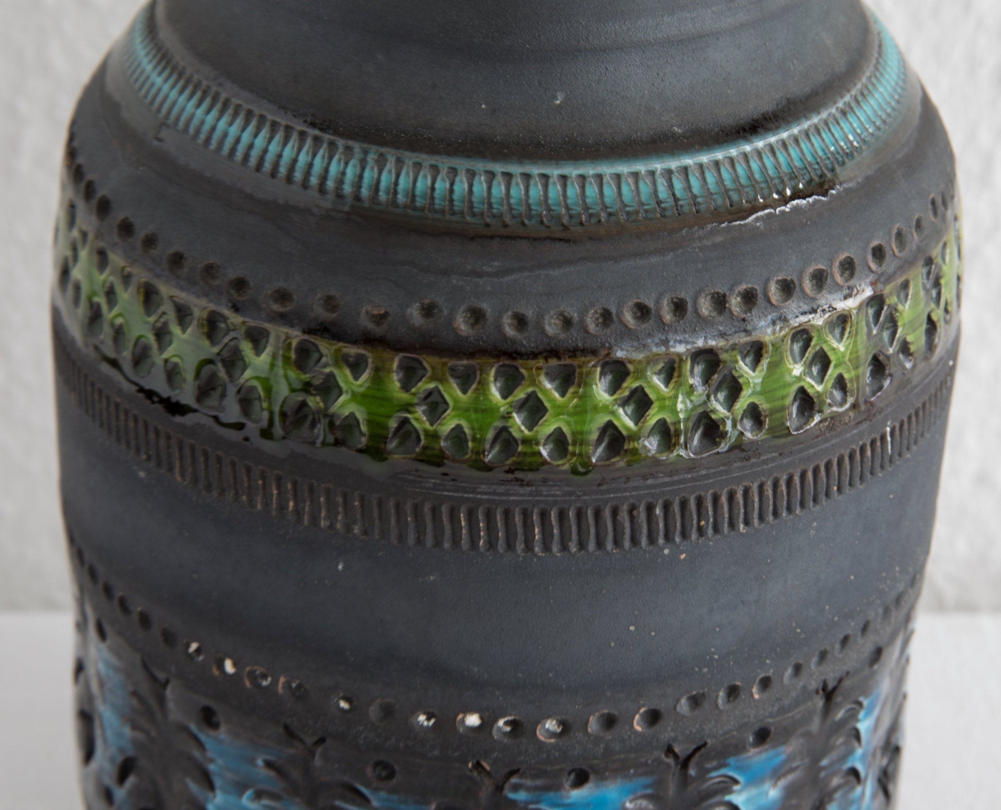 Bitossi ALDO LONDI Genovese Blue Green Ceramic Vase Mollaris.com 