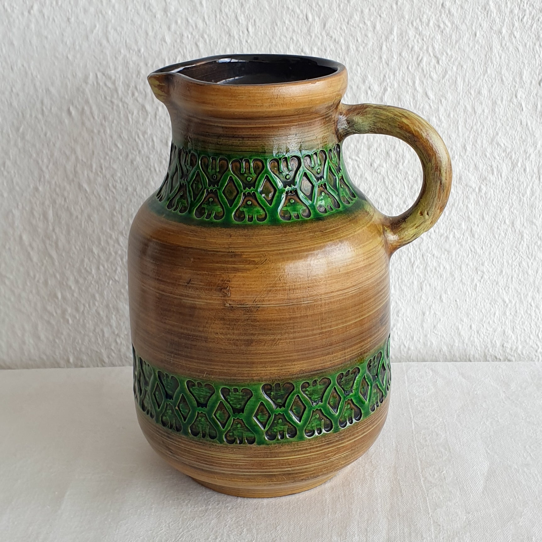 Bitossi ALDO LONDI Green Mezza Chiave Ceramic Jug Vase Mollaris.com 