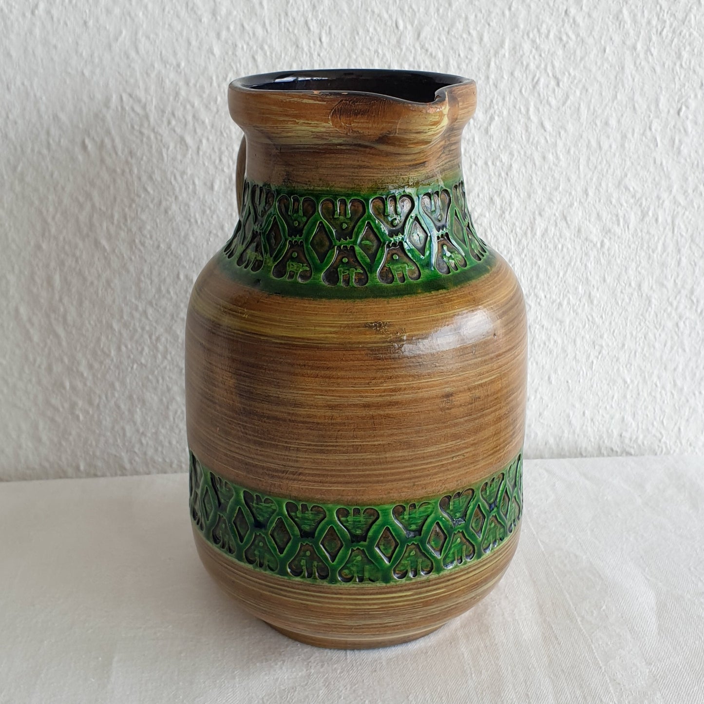 Bitossi ALDO LONDI Green Mezza Chiave Ceramic Jug Vase Mollaris.com 