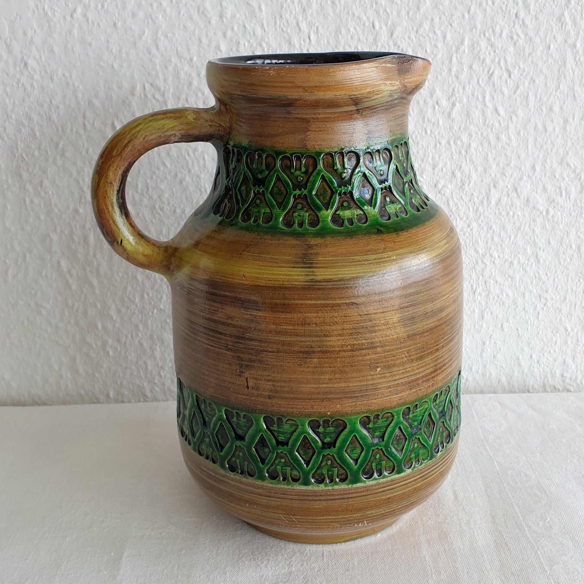 Bitossi ALDO LONDI Green Mezza Chiave Ceramic Jug Vase Mollaris.com 