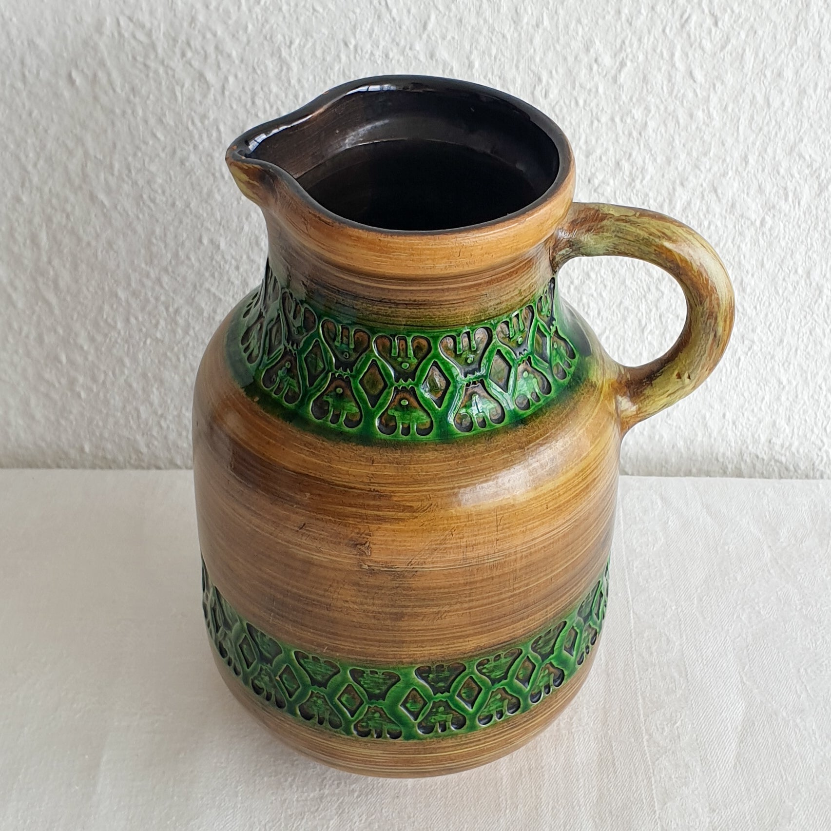 Bitossi ALDO LONDI Green Mezza Chiave Ceramic Jug Vase Mollaris.com 