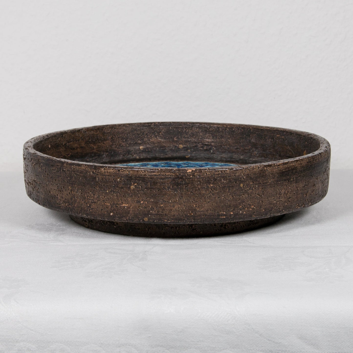 Bitossi ALDO LONDI Large Round Trifoglio Blue Ceramic Tray Mollaris.com 