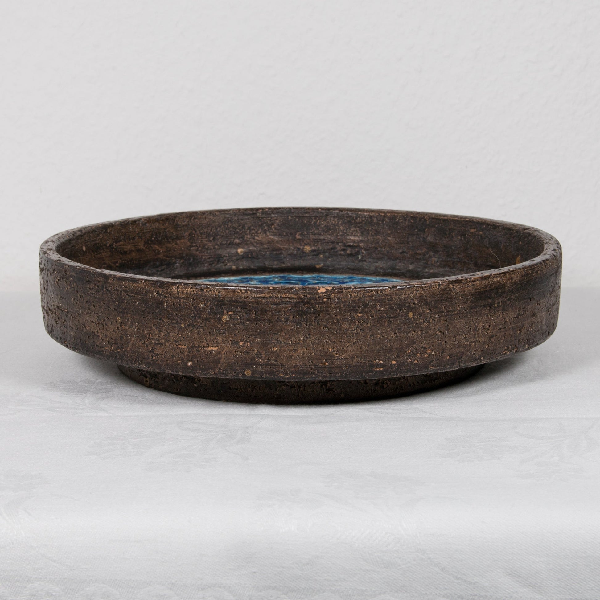 Bitossi ALDO LONDI Large Round Trifoglio Blue Ceramic Tray Mollaris.com 