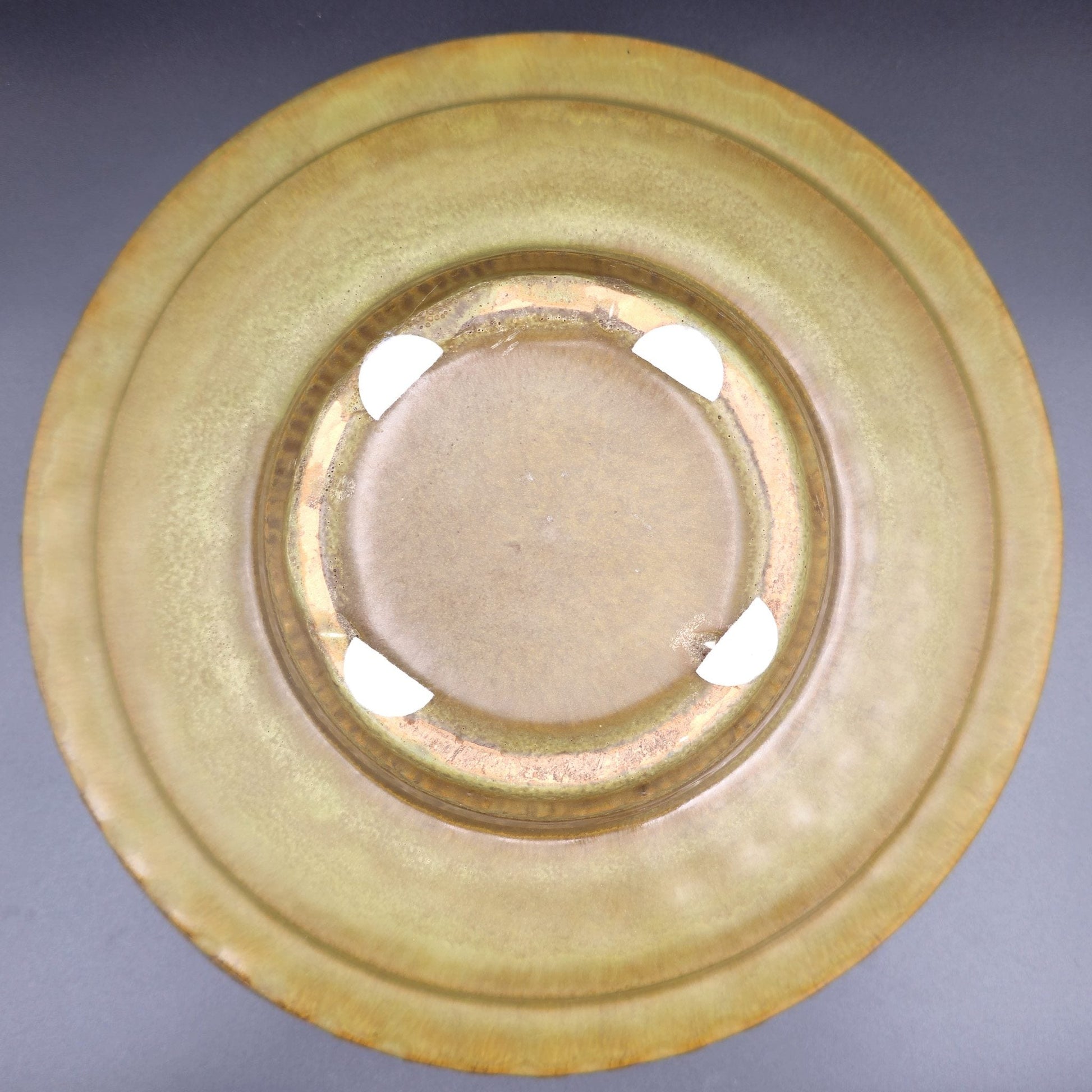 Bitossi ALDO LONDI Large ZINGO Pattern Olive Green Ceramic Bowl Mollaris.com 