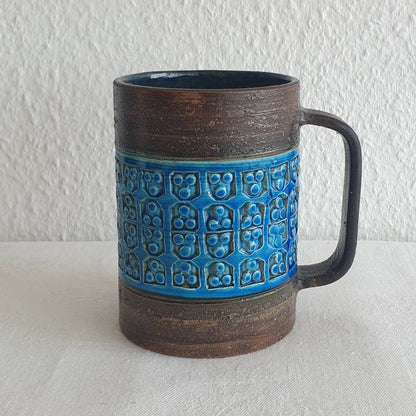 Bitossi ALDO LONDI Trifoglio Blue Ceramic Mug Mollaris.com 