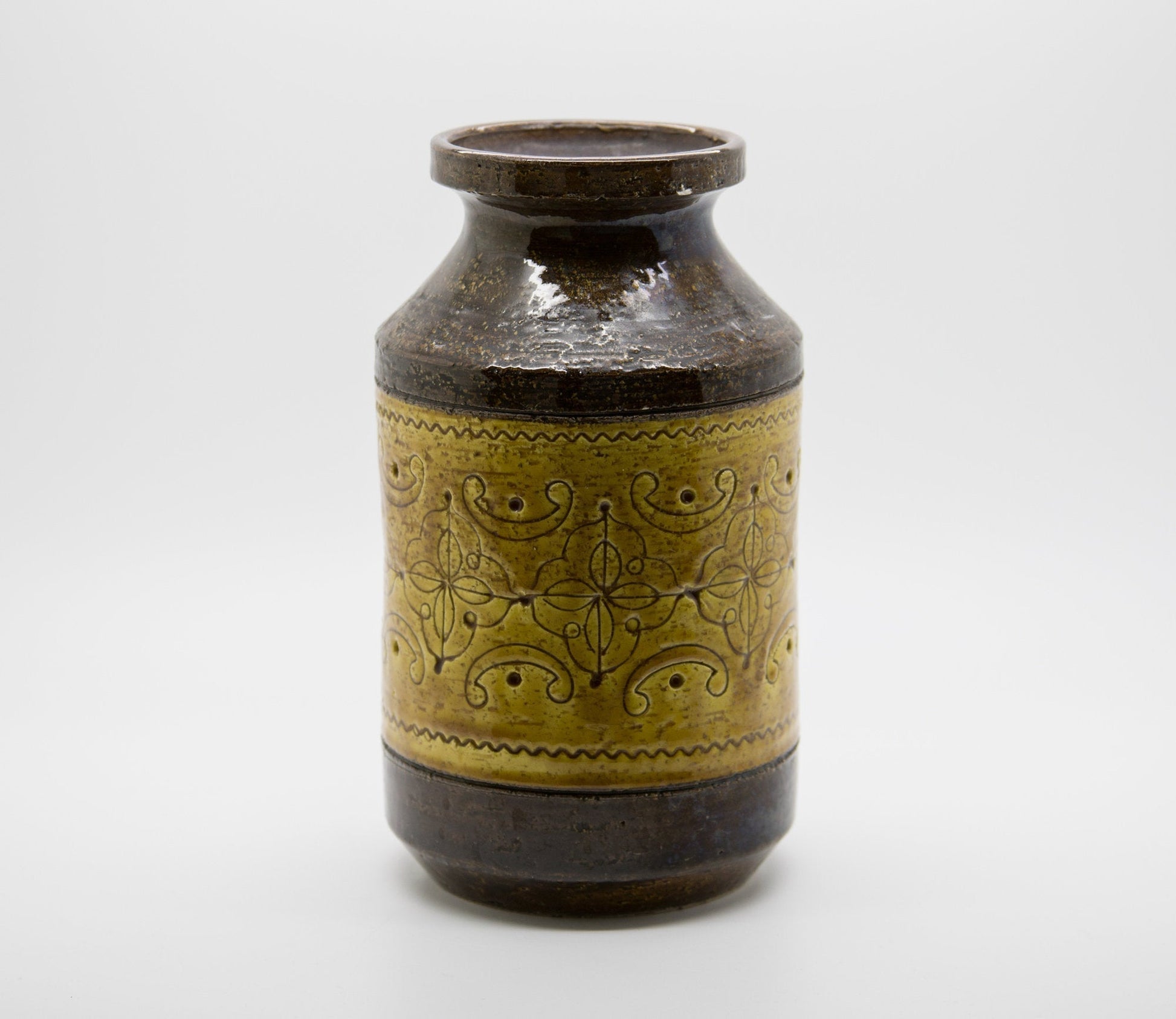 Bitossi ALDO LONDI Yellow Ceramic Vase Mollaris.com 