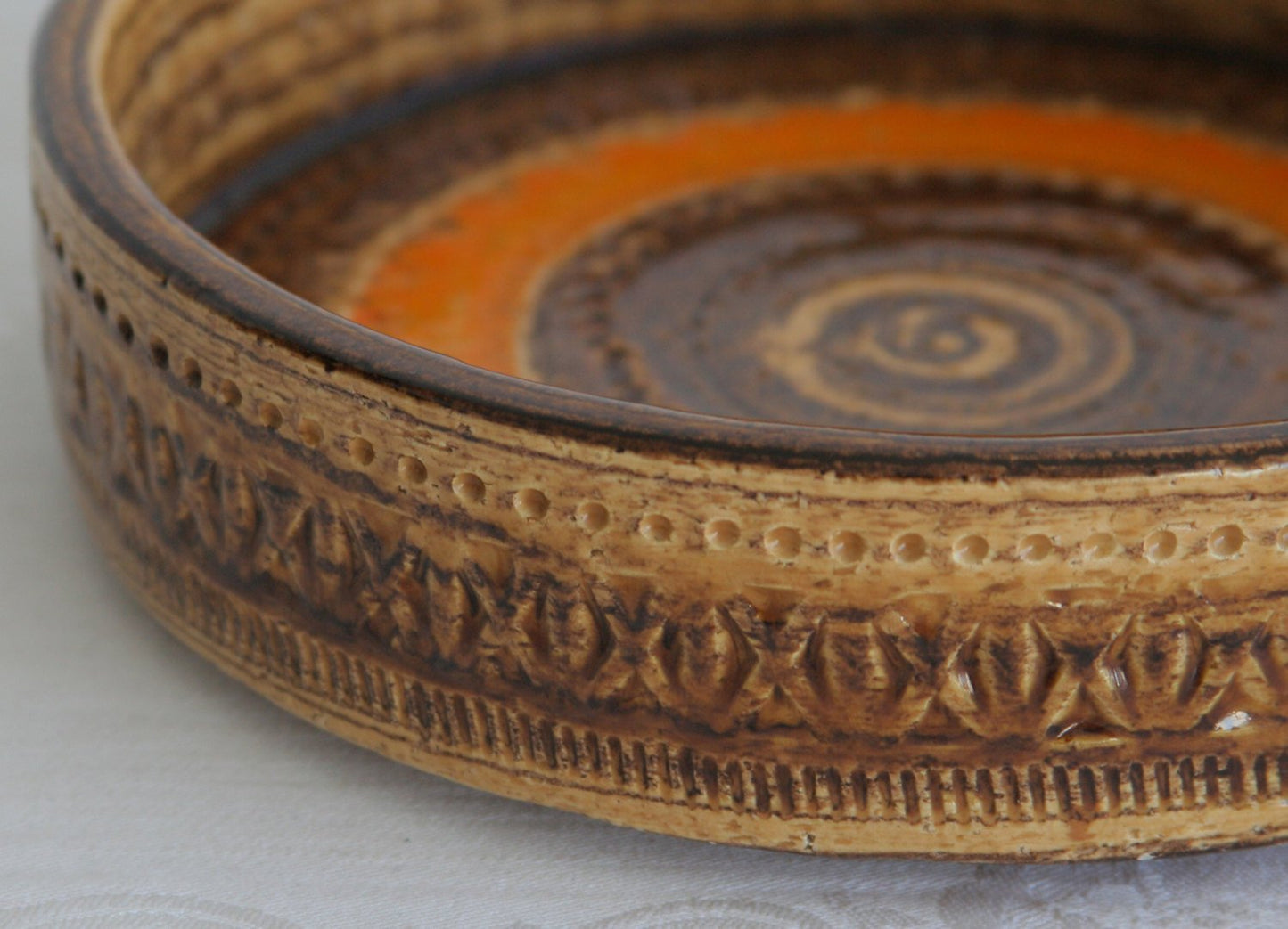 Bitossi ALDO LONDI Yellow Orange Ceramic Bowl Mollaris.com 
