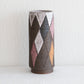 Bitossi Large Cylinder Harlequin Pattern Ceramic Vase Mollaris.com 