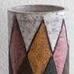 Bitossi Large Cylinder Harlequin Pattern Ceramic Vase Mollaris.com 