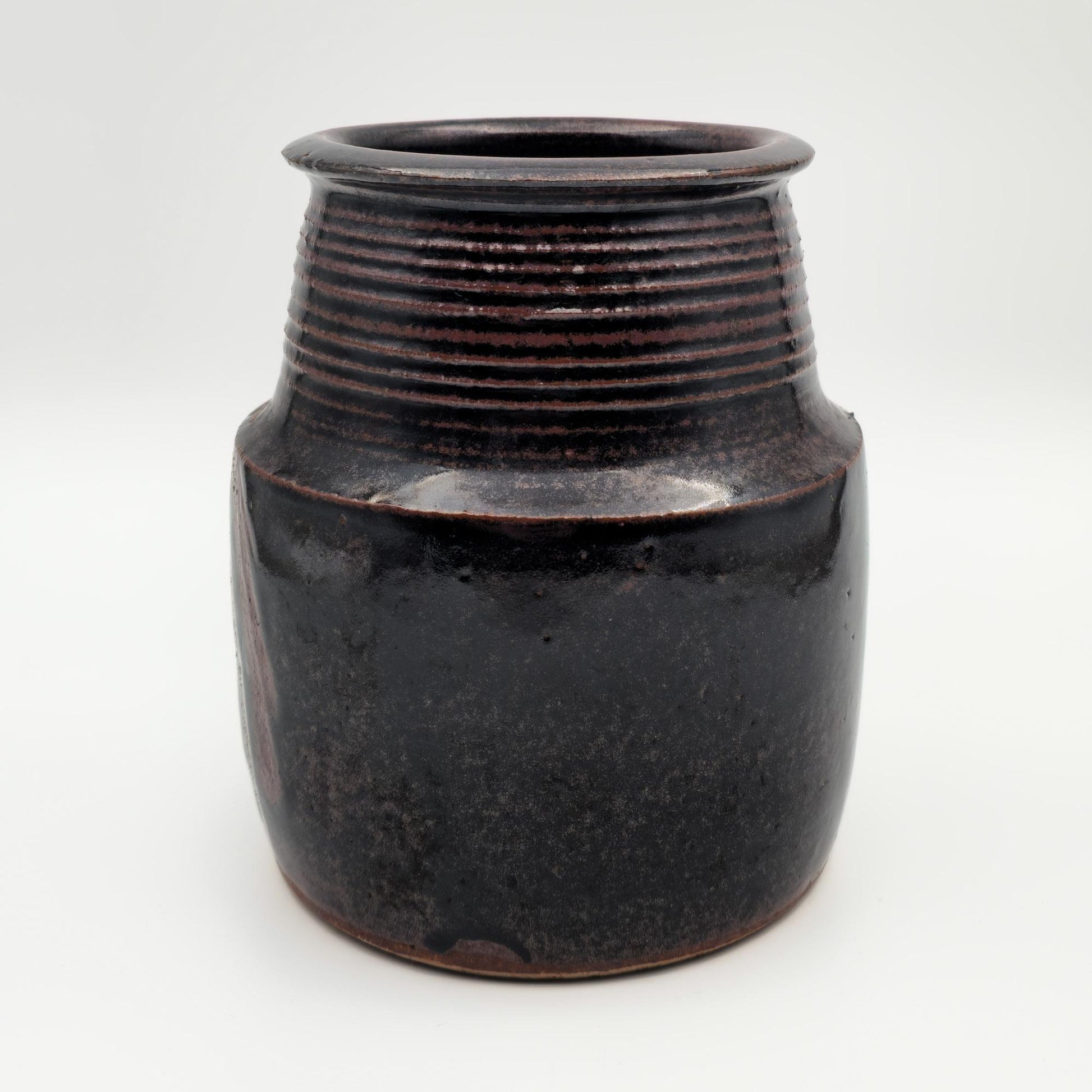 CARSTEN RINGSMOSE Decorated Brown Glazed Stoneware Vase Mollaris.com 