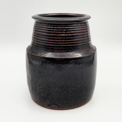 CARSTEN RINGSMOSE Decorated Brown Glazed Stoneware Vase Mollaris.com 