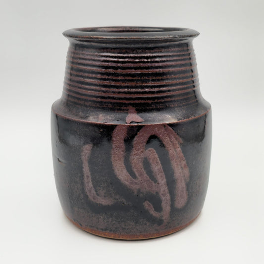 CARSTEN RINGSMOSE Decorated Brown Glazed Stoneware Vase Mollaris.com 