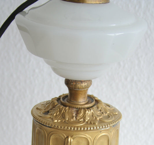 Carcel Type Oil Burner L.H.A. & T.J. Paris France Modified to Table Lamp Mollaris.com 