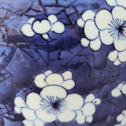 Chinese 18thC. Blue and White Ginger Jar Plum Blossoms Cracked Ice Pattern Kangxi Qing Mollaris.com 