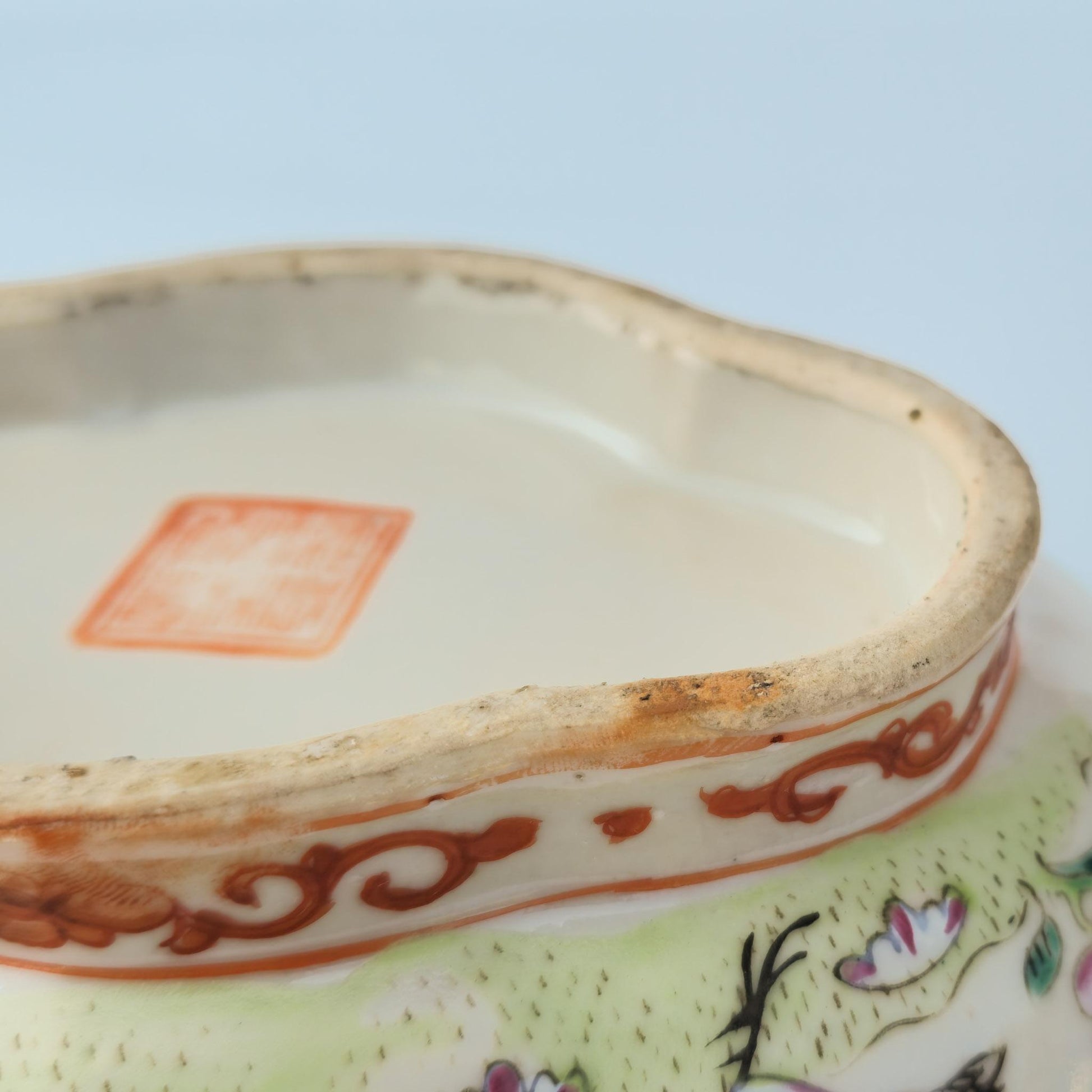 Chinese 20thC. Famille Rose Rooster Bowl, Late Qing / Republic Period Mollaris.com 