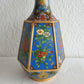 Chinese 20thC. Hexagonal Cloisonne Flower Panels Gilt Bronze Vase Mollaris.com 