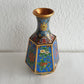Chinese 20thC. Hexagonal Cloisonne Flower Panels Gilt Bronze Vase Mollaris.com 