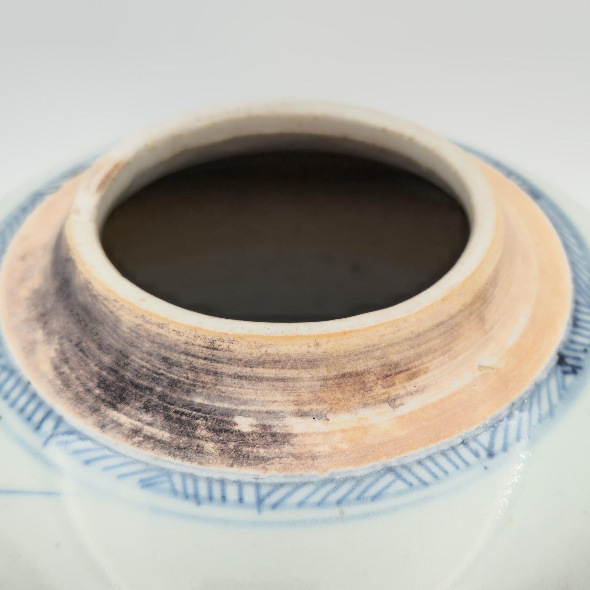 Chinese Export Blue Pagoda Landscape Decorated Lidded Porcelain Ginger Jar Mollaris.com 