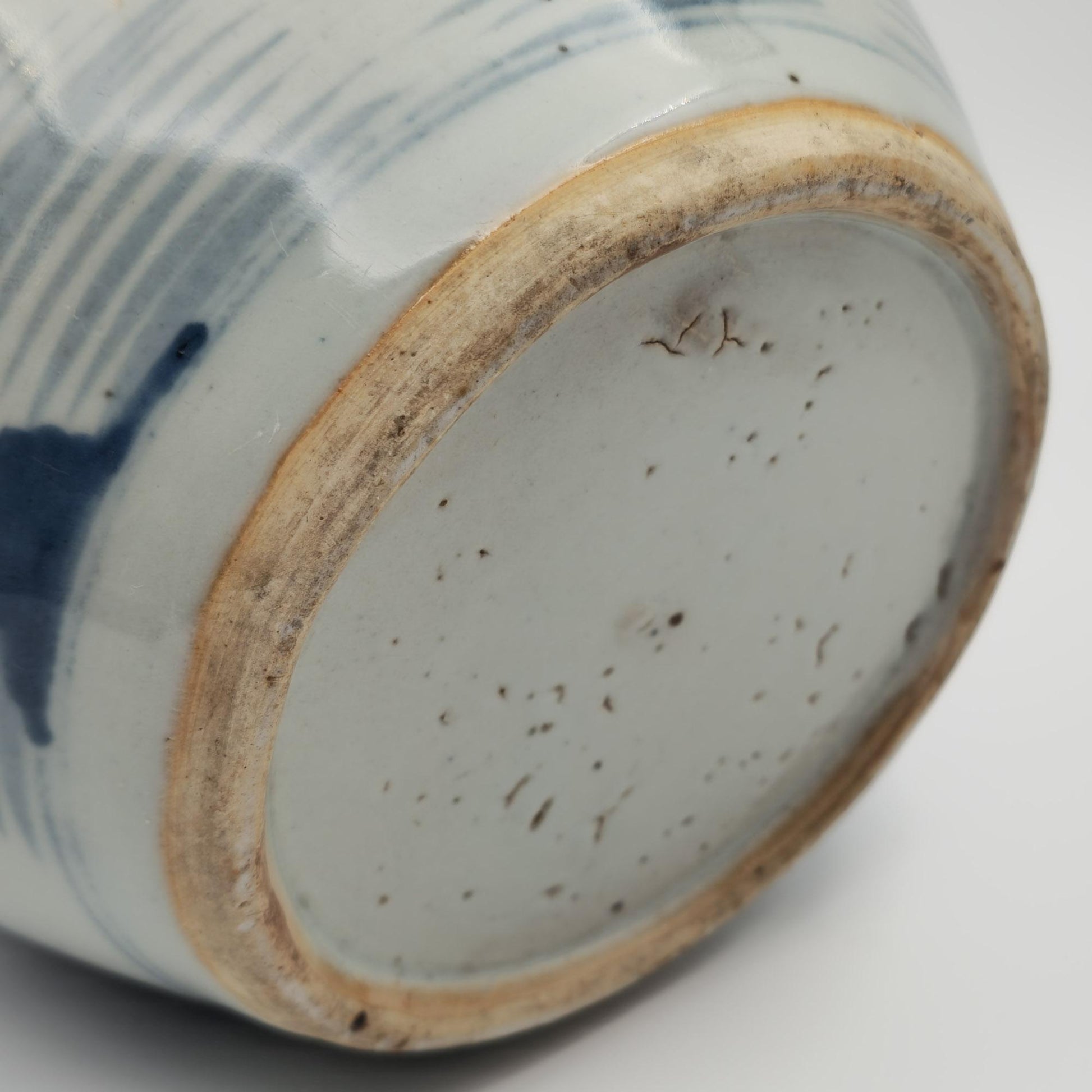 Chinese Export Blue Pagoda Landscape Decorated Lidded Porcelain Ginger Jar Mollaris.com 