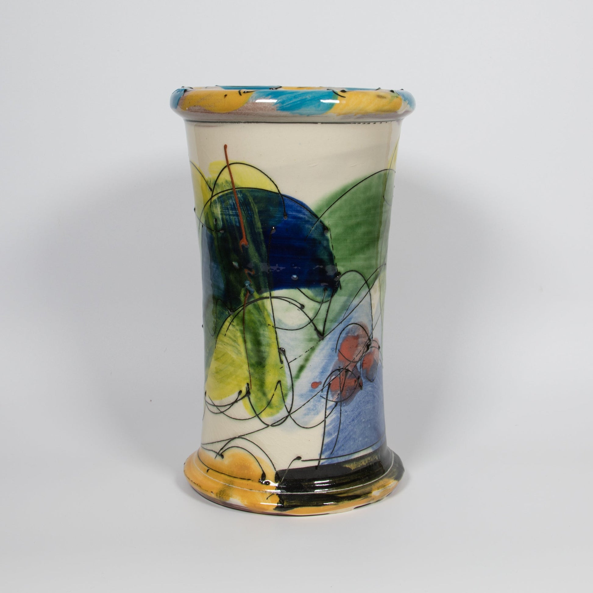 DAVID MILLER Slip Glazed Studio Ceramic Vase Mollaris.com 