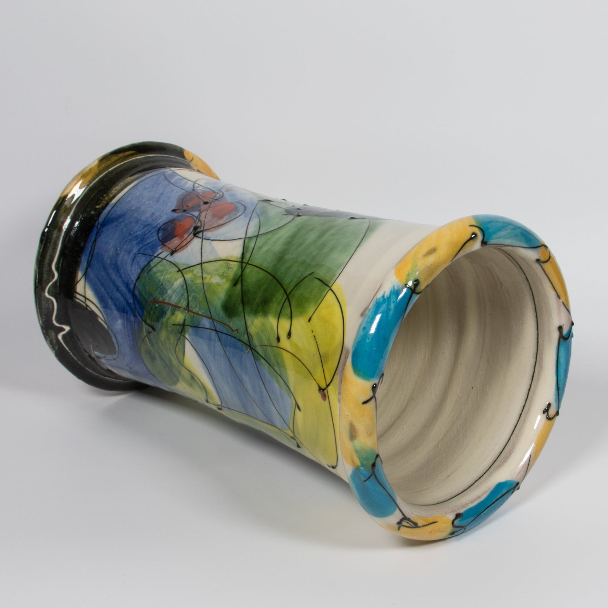 DAVID MILLER Slip Glazed Studio Ceramic Vase Mollaris.com 