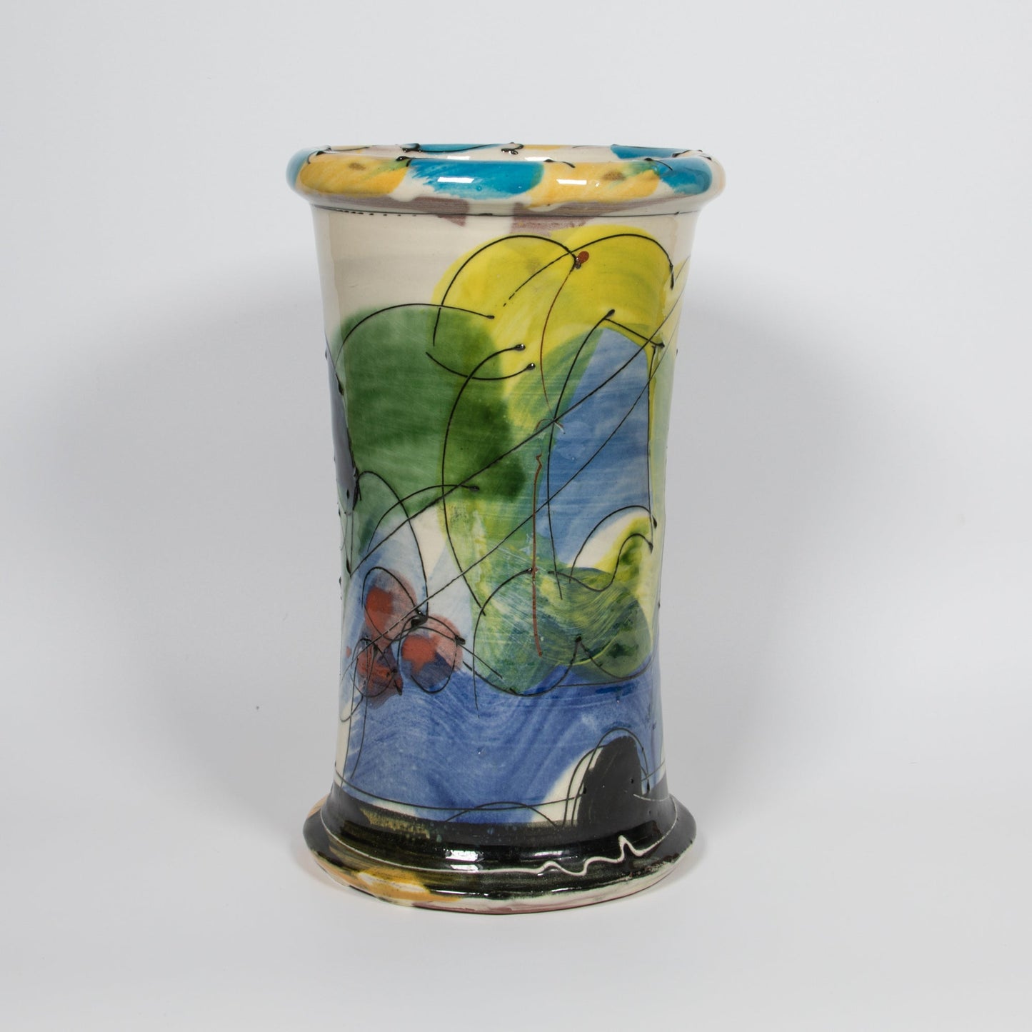 DAVID MILLER Slip Glazed Studio Ceramic Vase Mollaris.com 