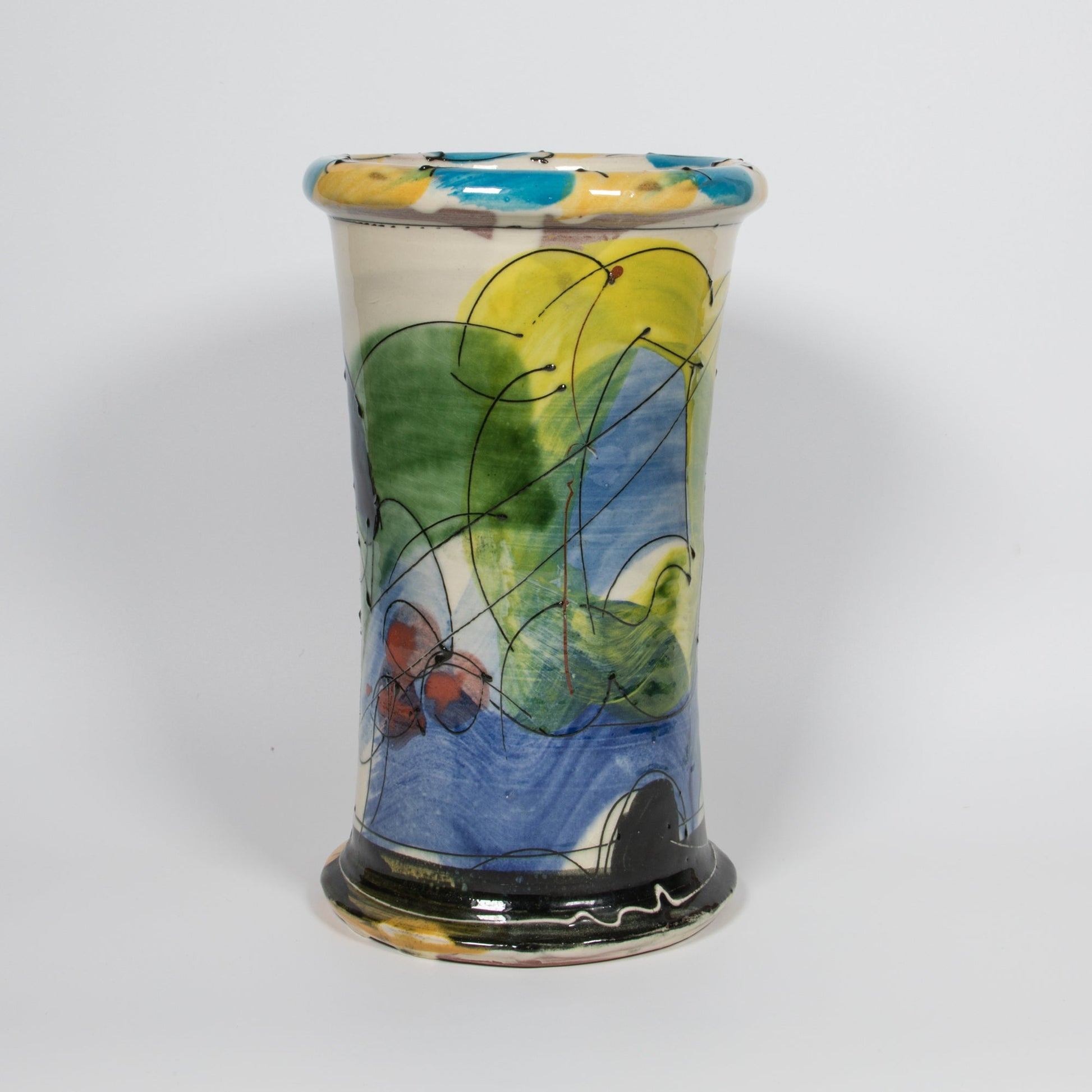 DAVID MILLER Slip Glazed Studio Ceramic Vase Mollaris.com 