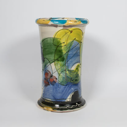 DAVID MILLER Slip Glazed Studio Ceramic Vase Mollaris.com 