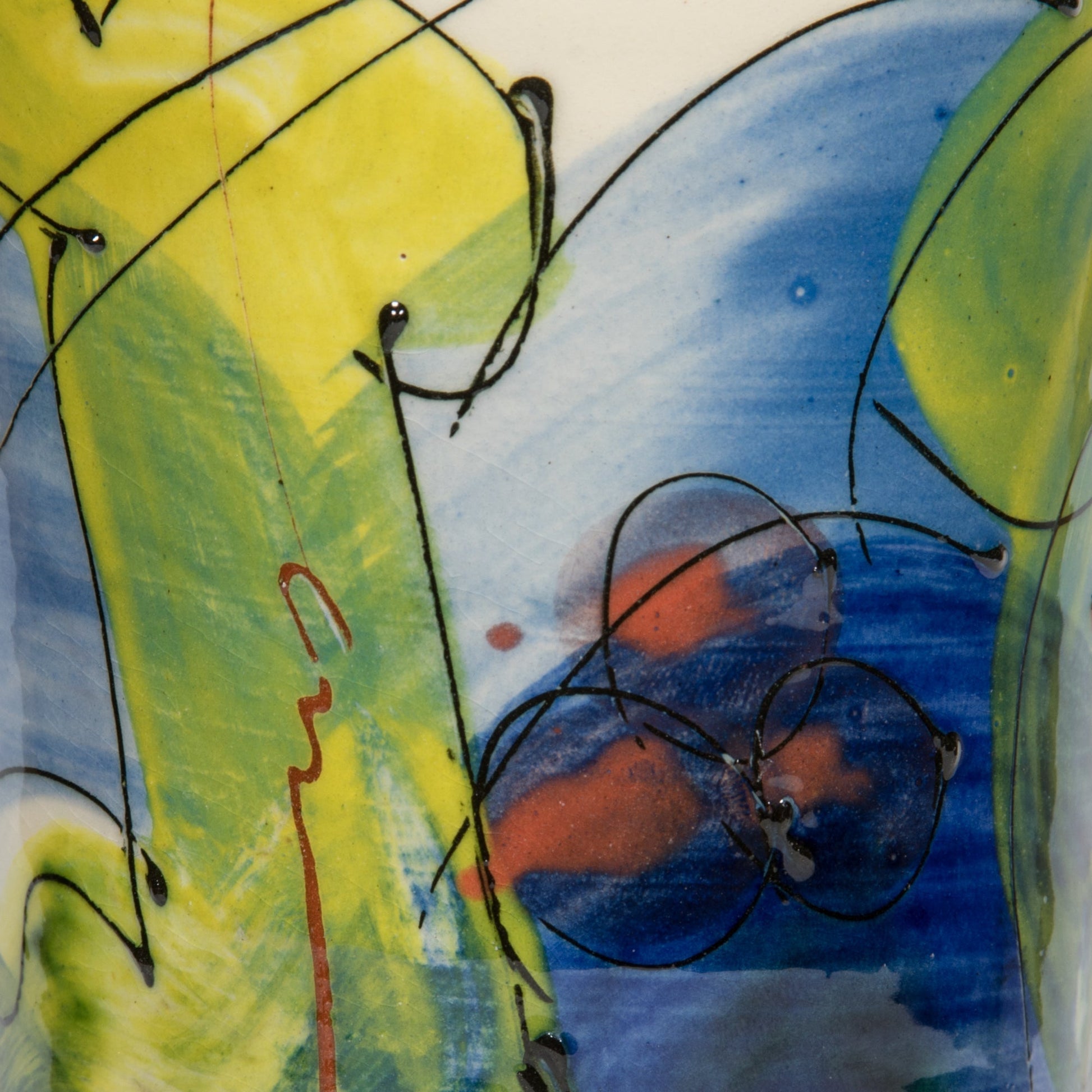 DAVID MILLER Slip Glazed Studio Ceramic Vase Mollaris.com 