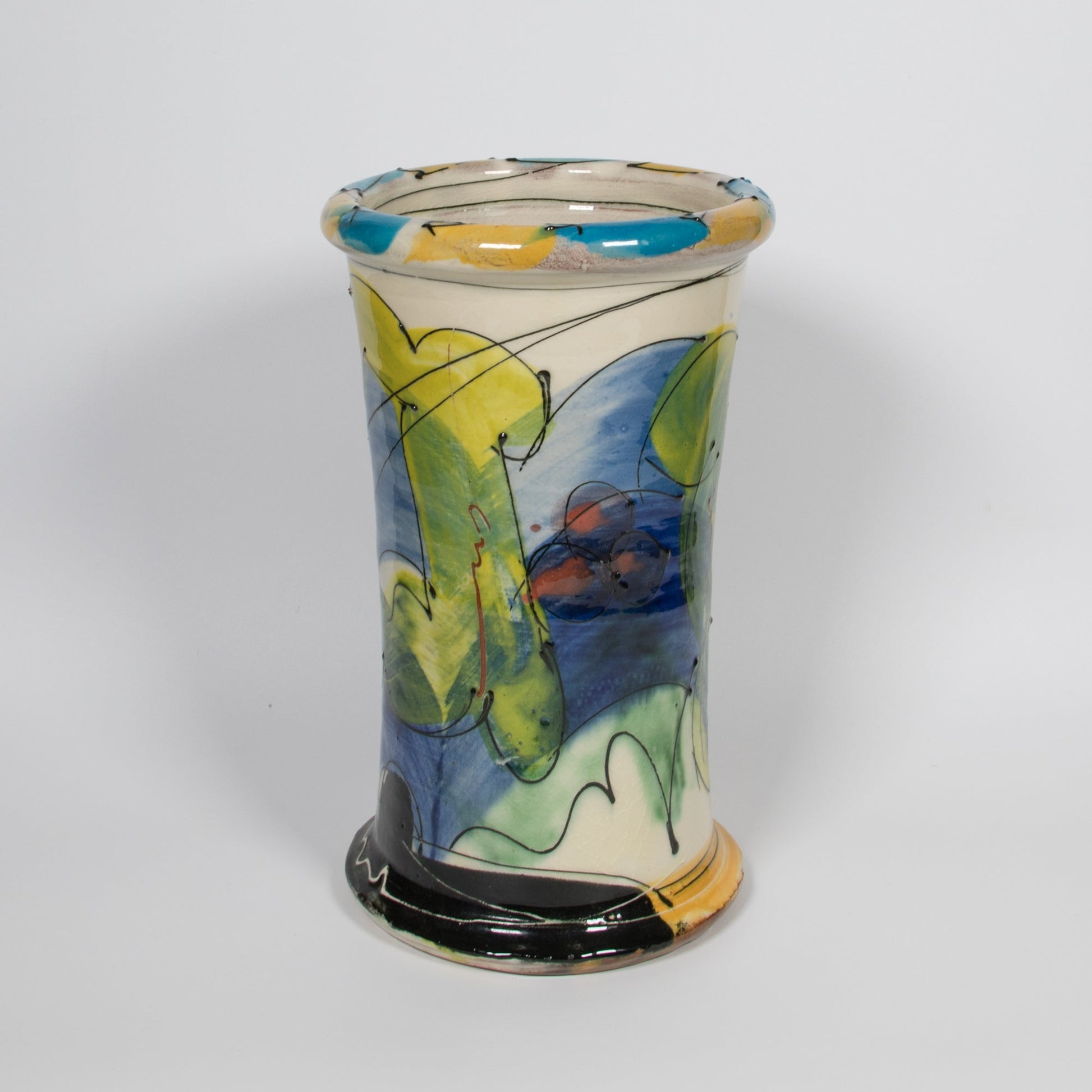 DAVID MILLER Slip Glazed Studio Ceramic Vase Mollaris.com 