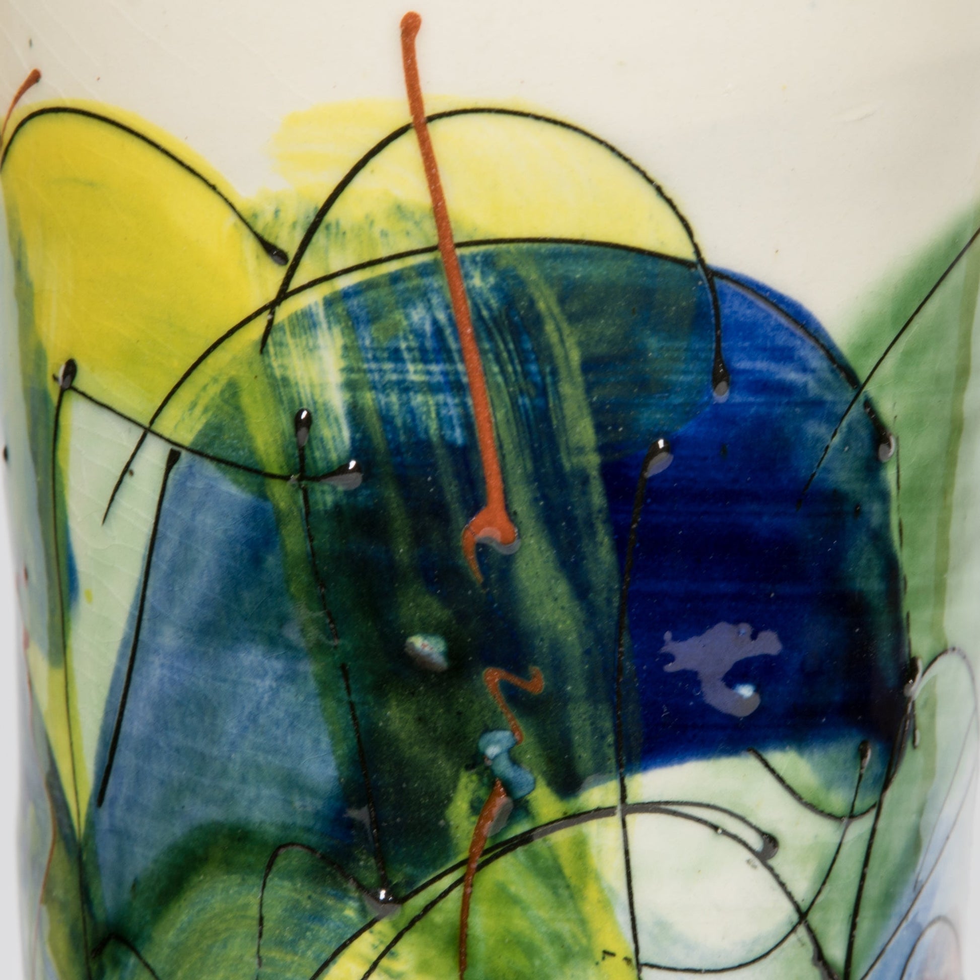 DAVID MILLER Slip Glazed Studio Ceramic Vase Mollaris.com 
