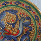 DERUTA Gialletti Small Byzantine Mosaic Peacock Ceramics Plate Mollaris.com 