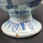 DUTCH DELFT BLUE AND WHITE CHINOISERIE FOOTED JUG WITH PEWTER LID | LATE 17TH CENTURY Mollaris.com 