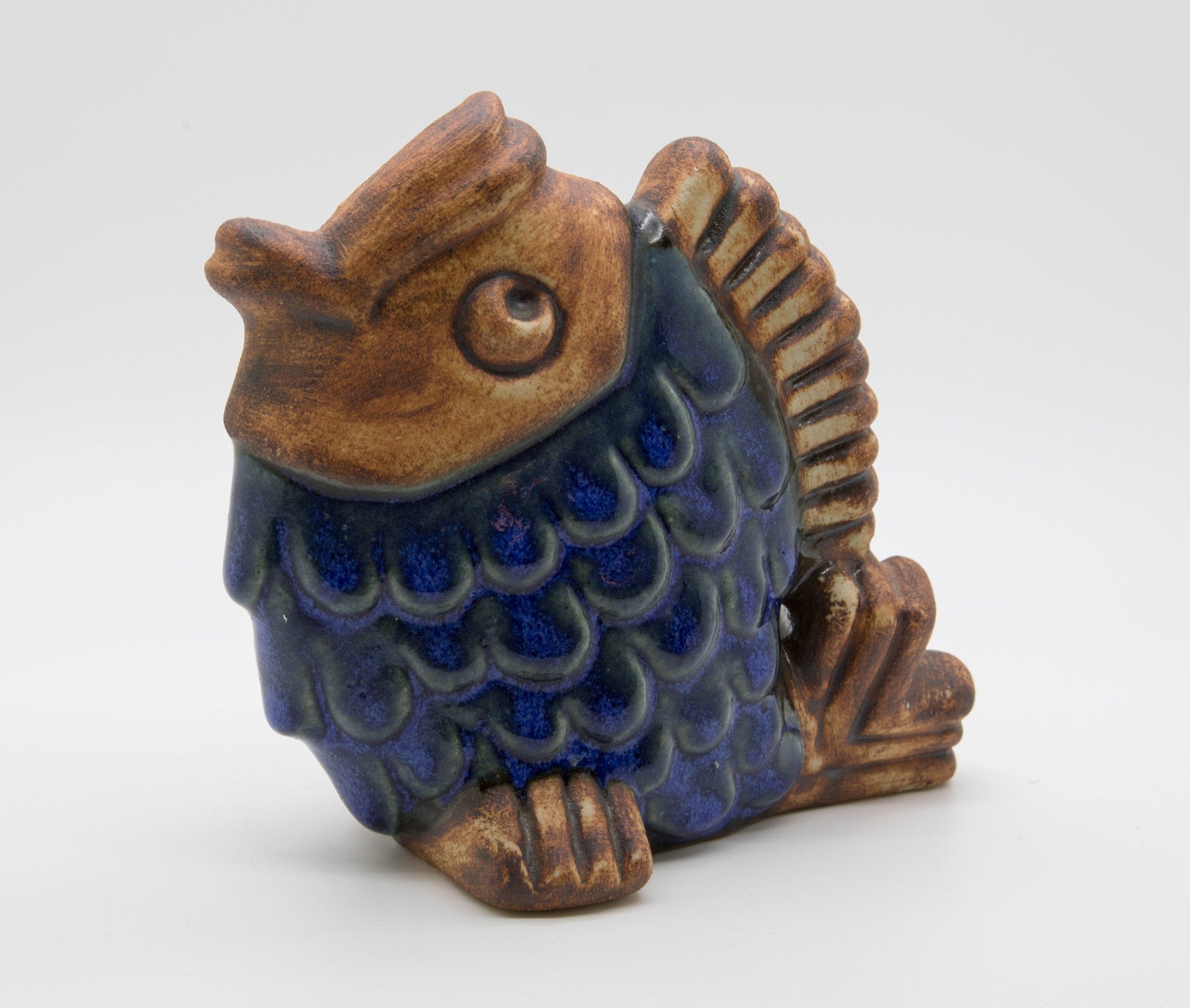 EGO STENGODS Stoneware Fish Figurine Mollaris.com 
