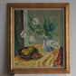 EINAR JOHANSEN Impressionist Still Life Fruit White Tulips Flowers Painting Mollaris.com 