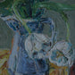 EINAR JOHANSEN Impressionist Still Life Fruit White Tulips Flowers Painting Mollaris.com 