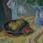 EINAR JOHANSEN Impressionist Still Life Fruit White Tulips Flowers Painting Mollaris.com 