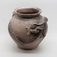 EJNAR DISSING Studio Grey & Brown Glazed Dragon Encircled Ceramic Vase Mollaris.com 